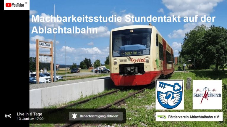 Vorstellung der Machbarkeitsstudie zur Ablachtalbahn am 13. Juni 2023